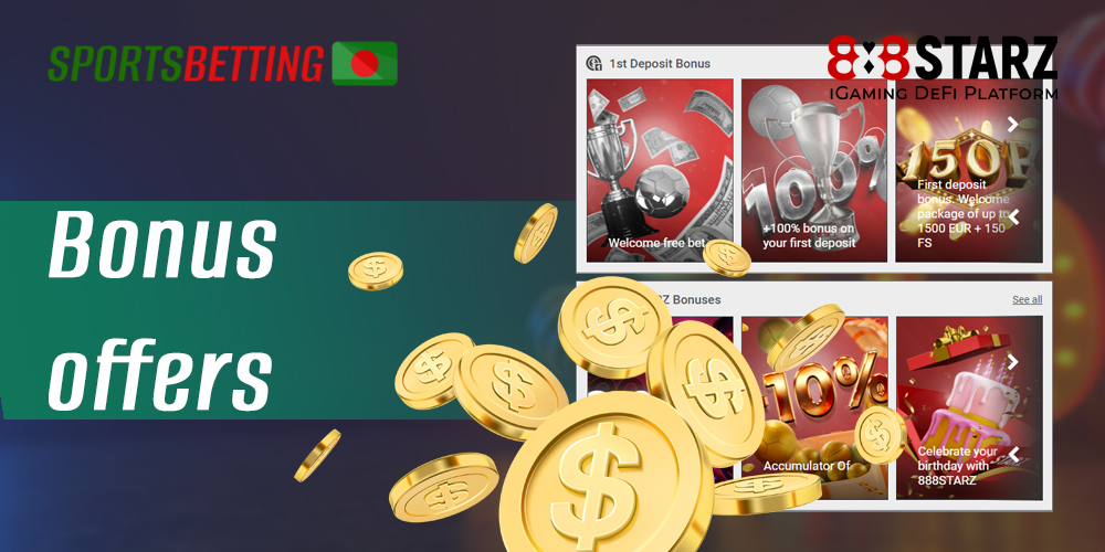 What promotions and bonuses bookmaker 888starz offers to bengali users