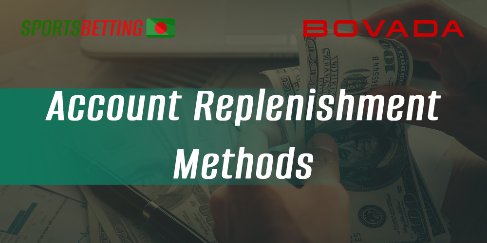 Bank methods for depositing on Bovada website