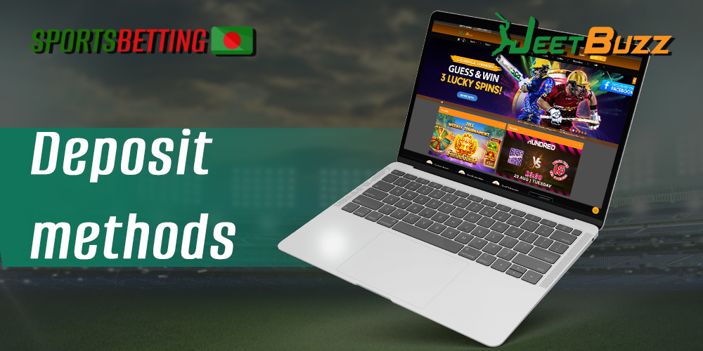 All methods available for deposit at JeetBuzz, commissions and limits