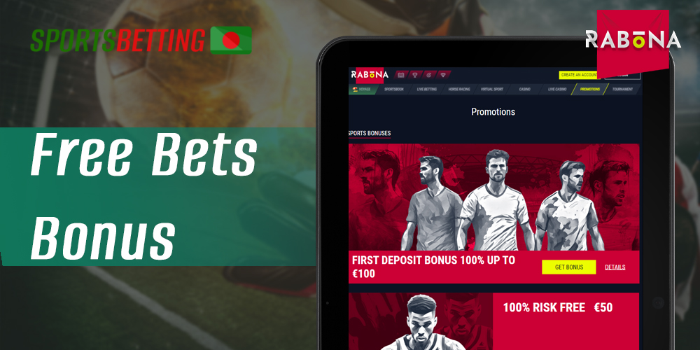 Freebets from bookmaker Rabona for fans of sports betting from Bangladesh