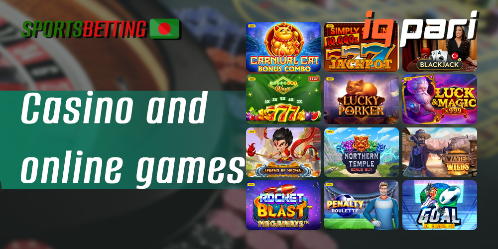 Types of online casino games available at IQPari for Bangladeshi users