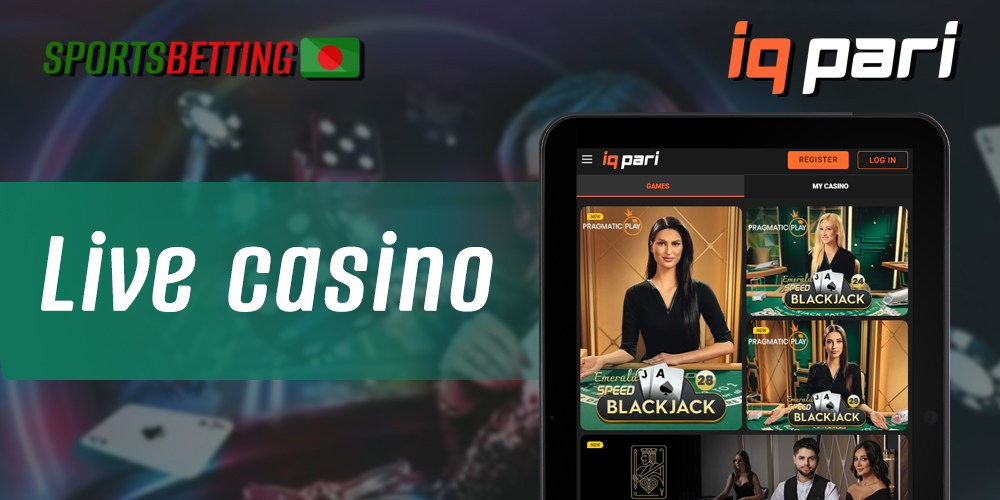 Types of live casino games available at IQPari for Bangladeshi users