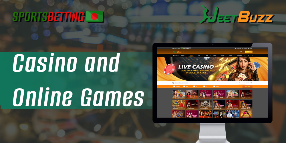 Types of online casino games available at JeetBuzz for Bangladeshi users