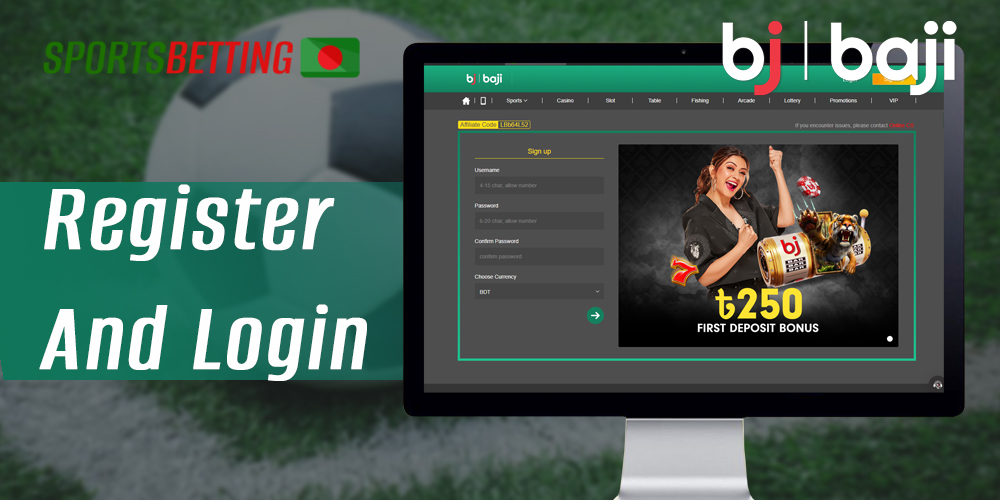 How to create a new account to start betting on Baji