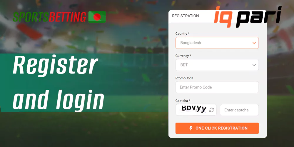 Available ways to create a new account on the IQPari website