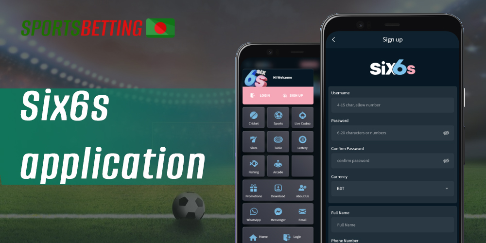 Instructions on how to download the Six6s mobile app to start betting and playing at the online casino