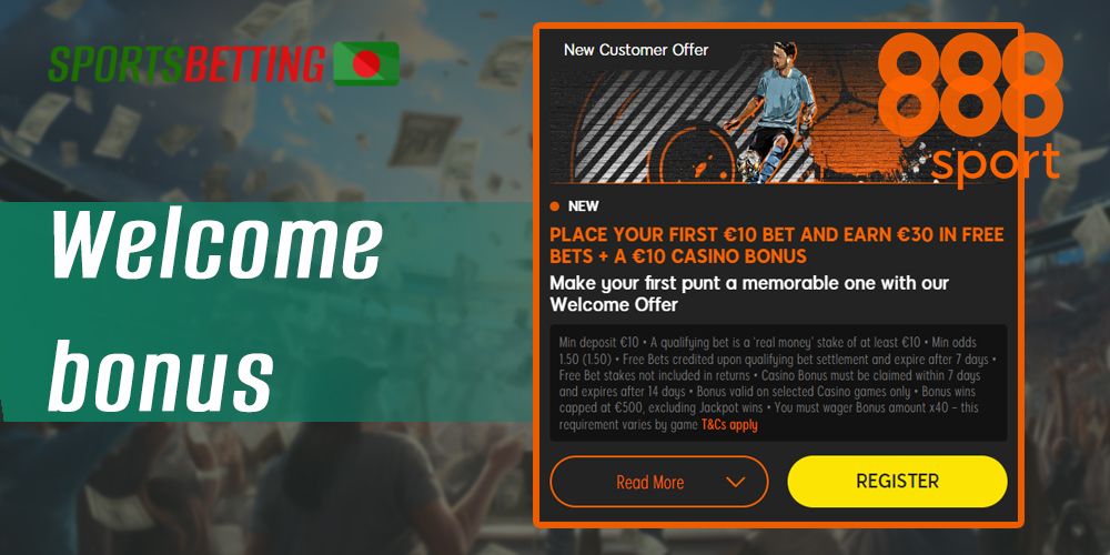 How to get and use 888Sport bookmaker welcome bonus