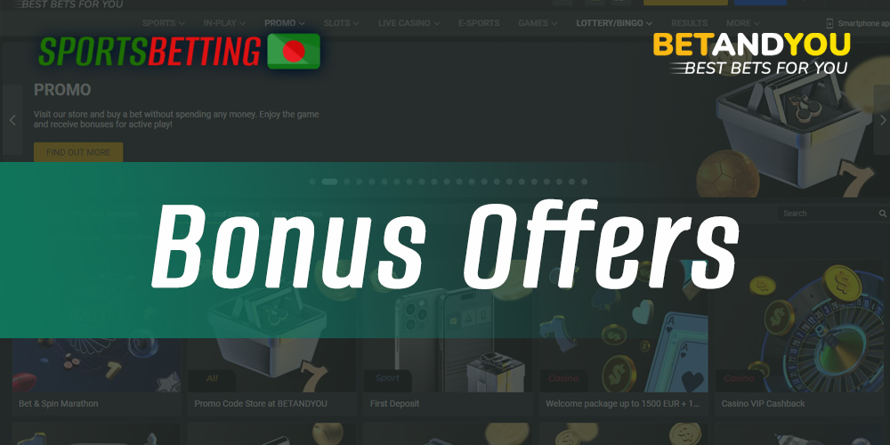 Bonus offers from online bookmaker Betandyou for users from Bangladesh