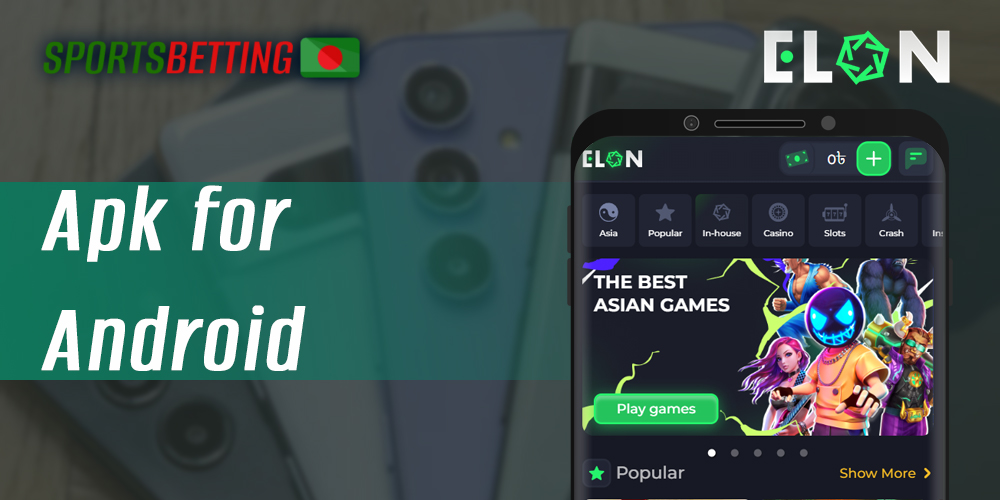 Instructions for downloading Elonbet app on Android device
