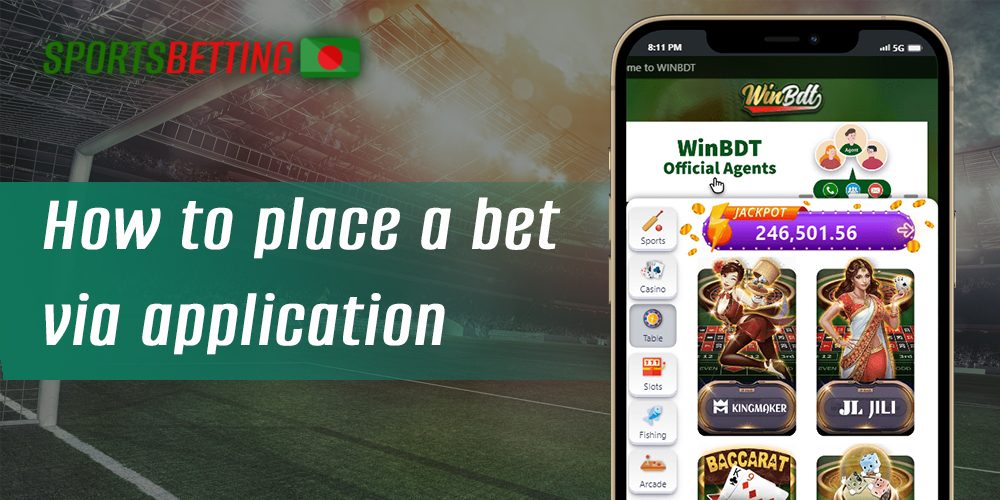 How to bet with WinBDT mobile application 