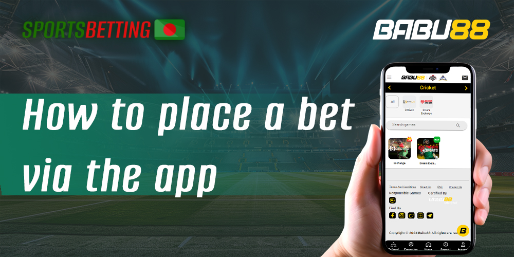 How to bet on sports with Babu88 mobile application 