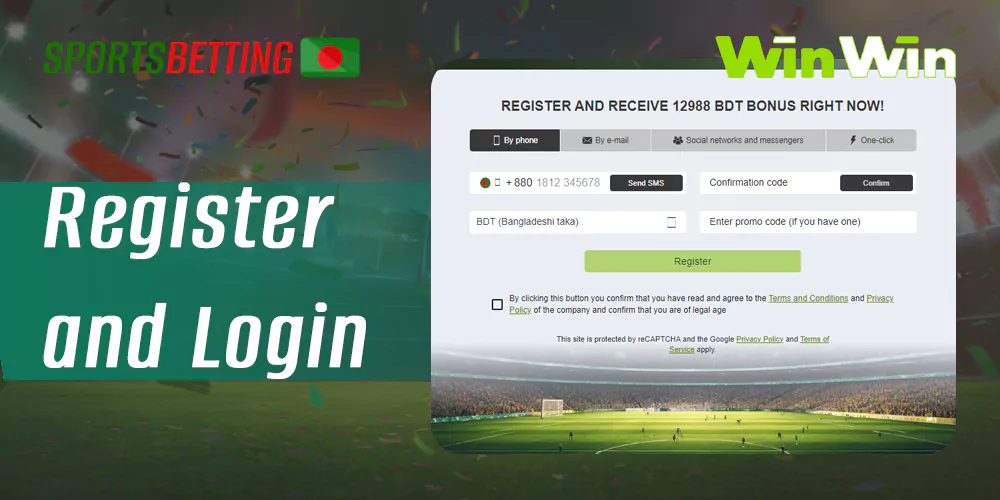 Registration and login to WinWin bet site to start betting