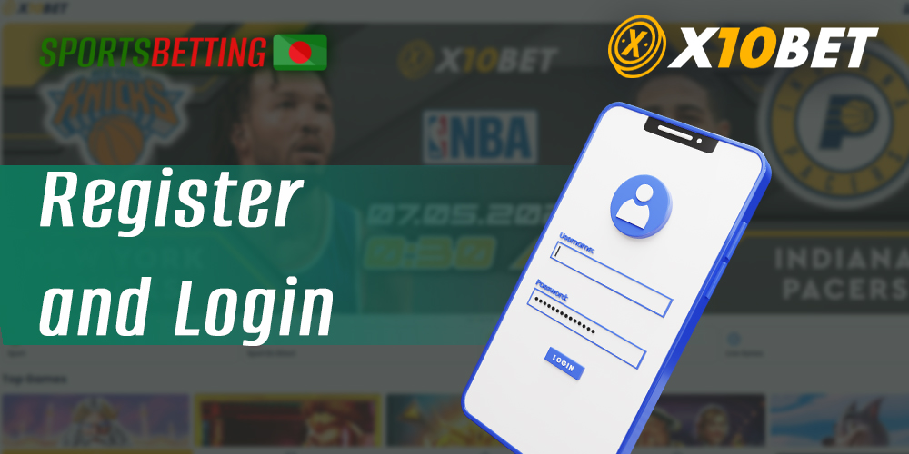 Registration process at x10Bet online bookmaker and casino site 