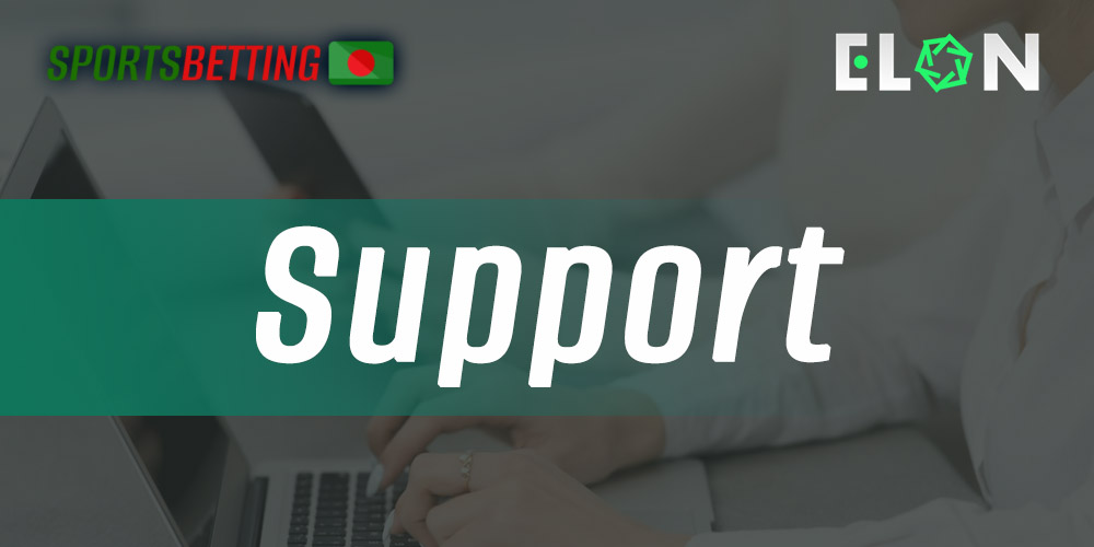 Elonbet support contacts available for Bangladeshi users