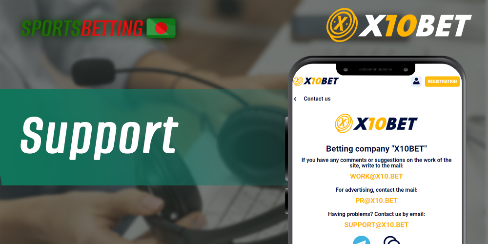 x10Bet support contacts available for Bangladeshi users