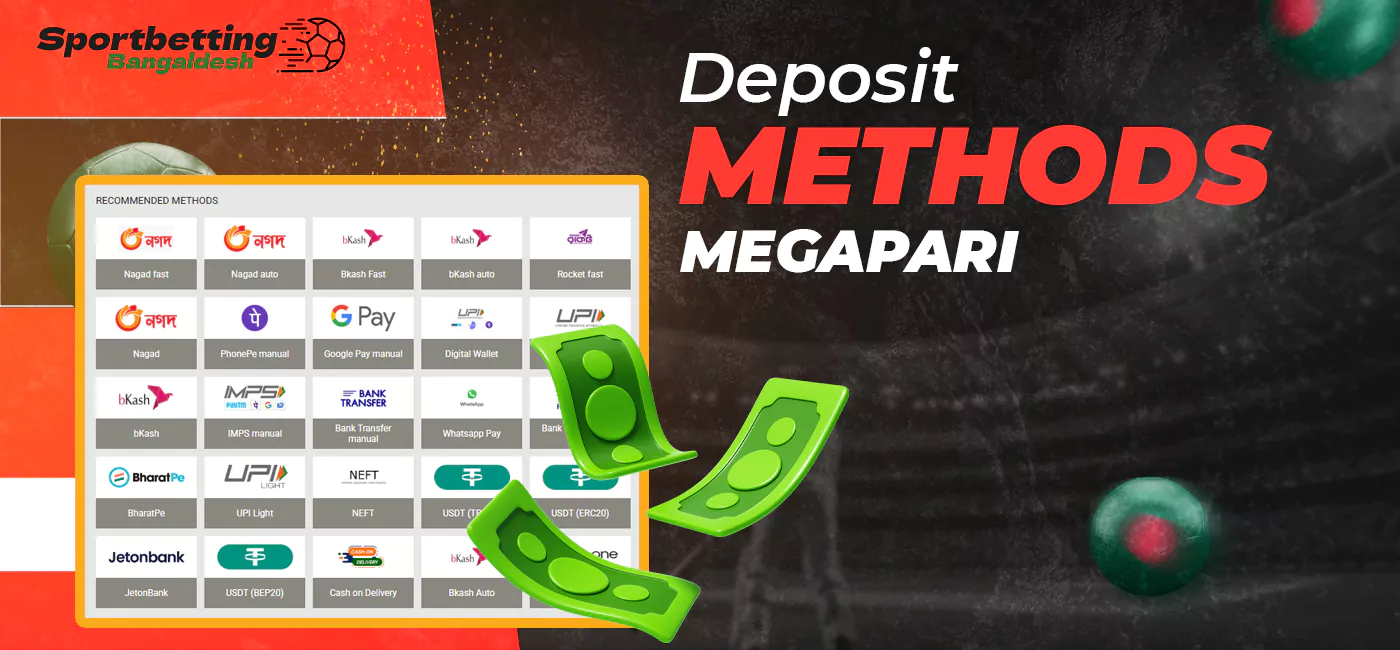 60 different payment methods on Megapari