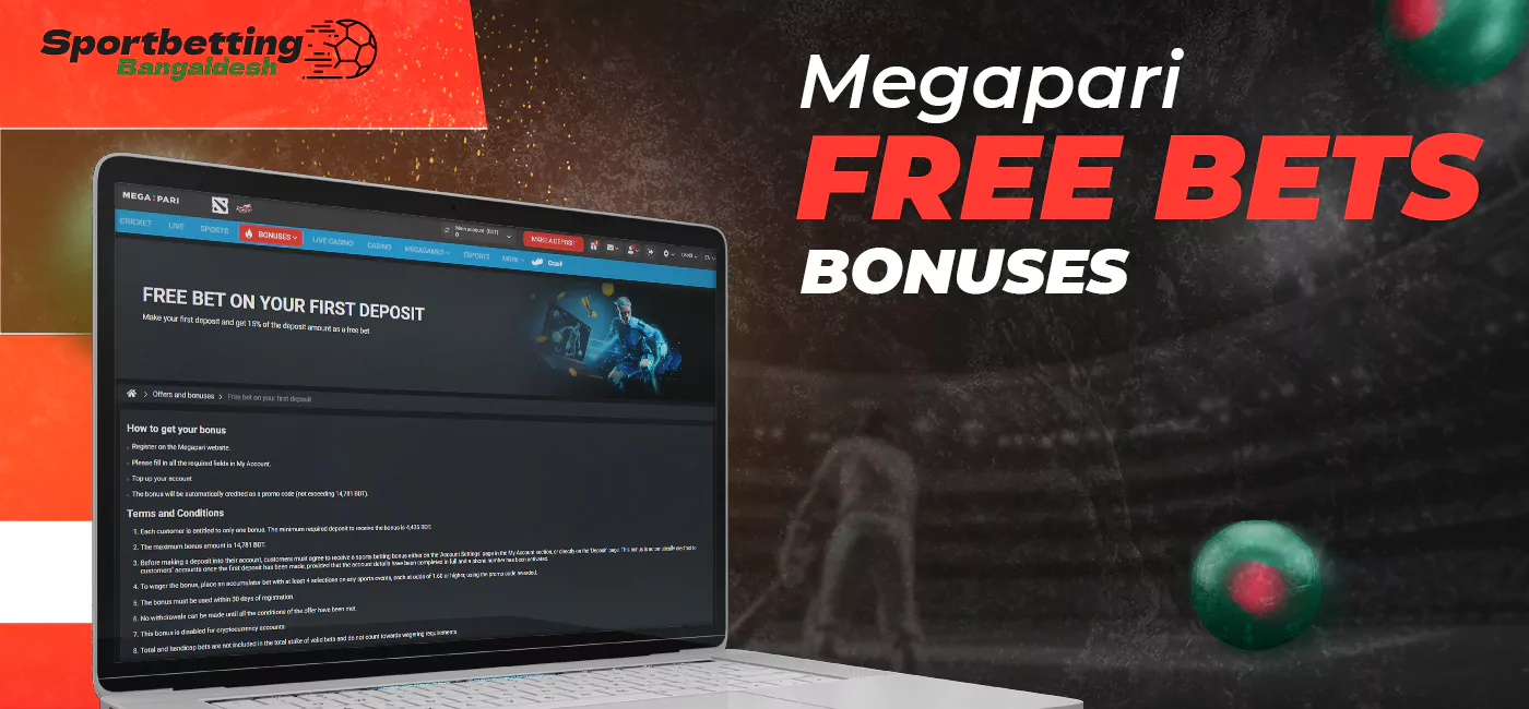 Features of getting and using freebets on Megapari