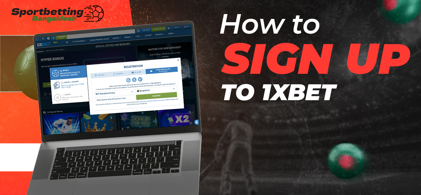How to crete a new 1xbet account