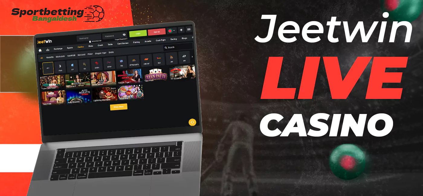 Games available to Bangladeshi users in the Jeetwin live casino section