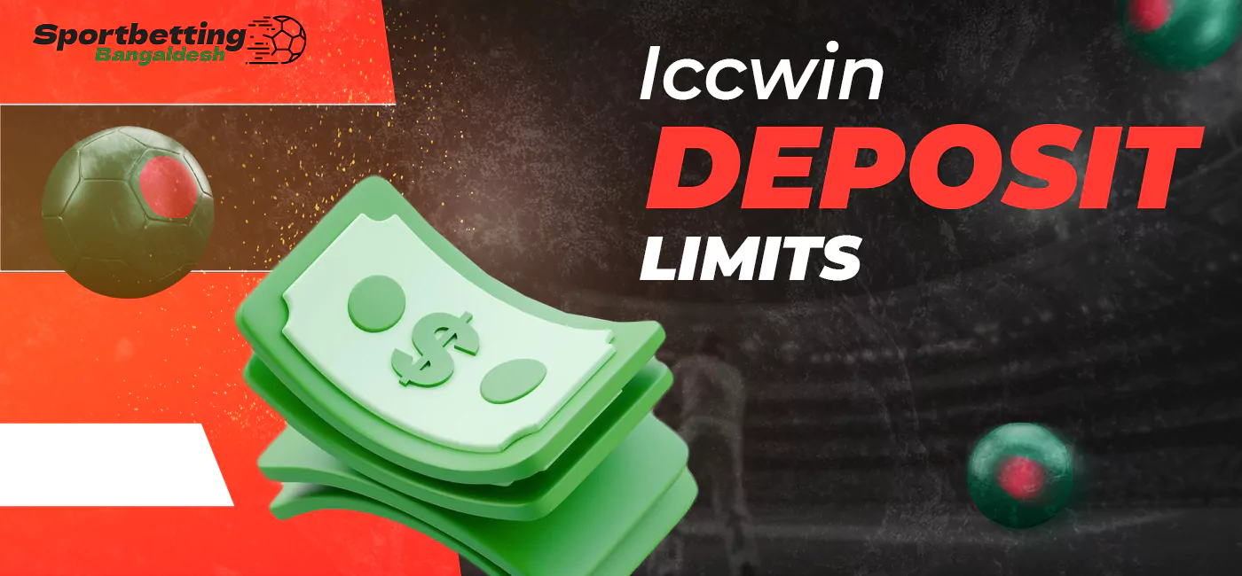 Deposit limits on Iccwin bookmaker website
