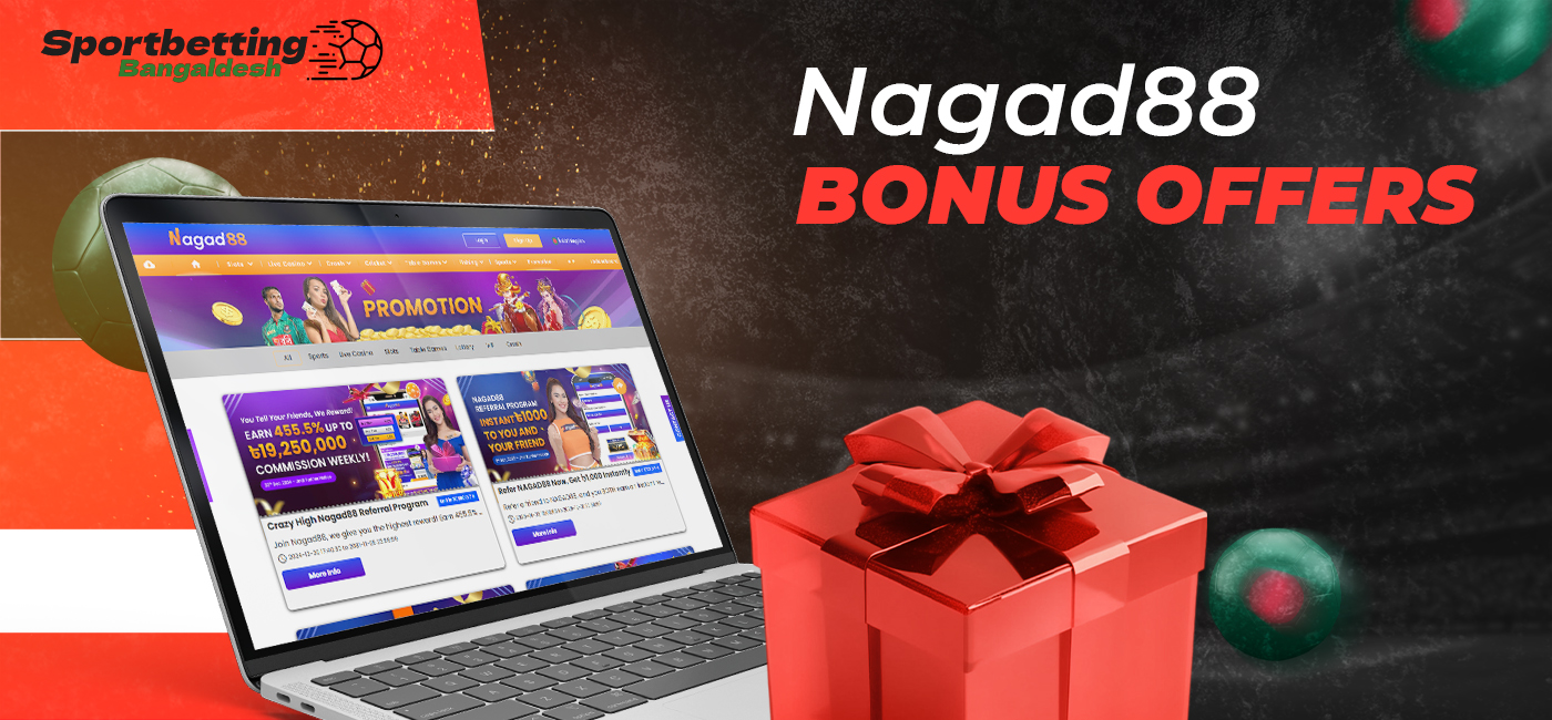 Names and descriptions of bonuses available on Nagad88