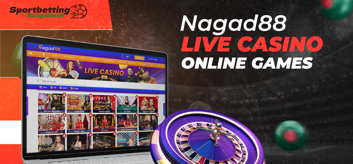 Games in the live casino section at Nagad88 2025