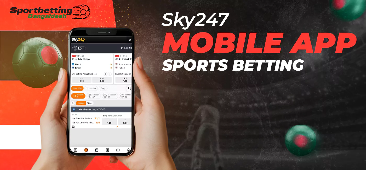 What sports Bangladeshi users can bet on with the Sky247 app