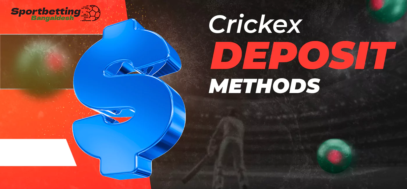 All deposit methods of the Crickex bookmaker