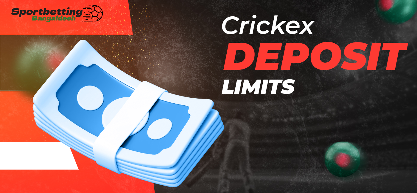 What are the minimum and maximum deposits Crickex offers to clients