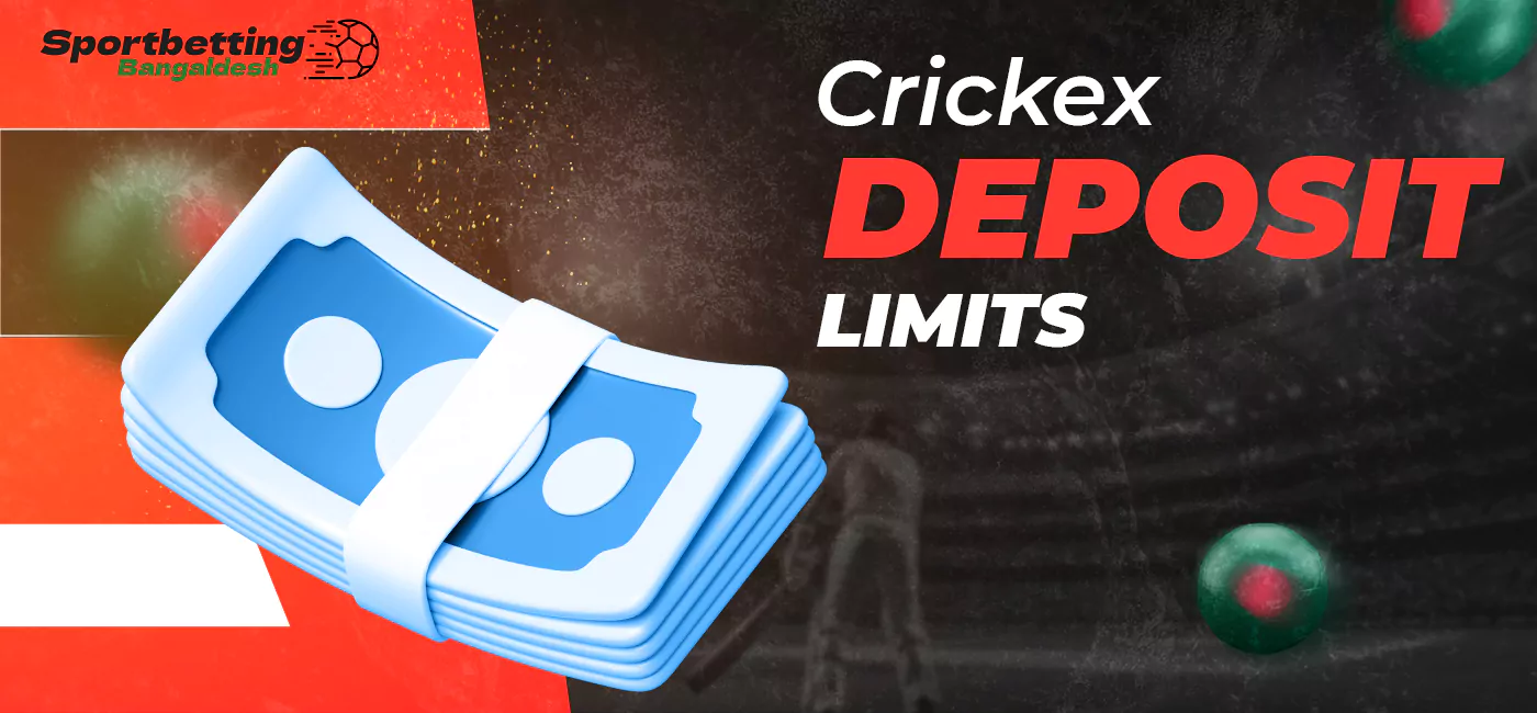 What are the minimum and maximum deposits Crickex offers to clients