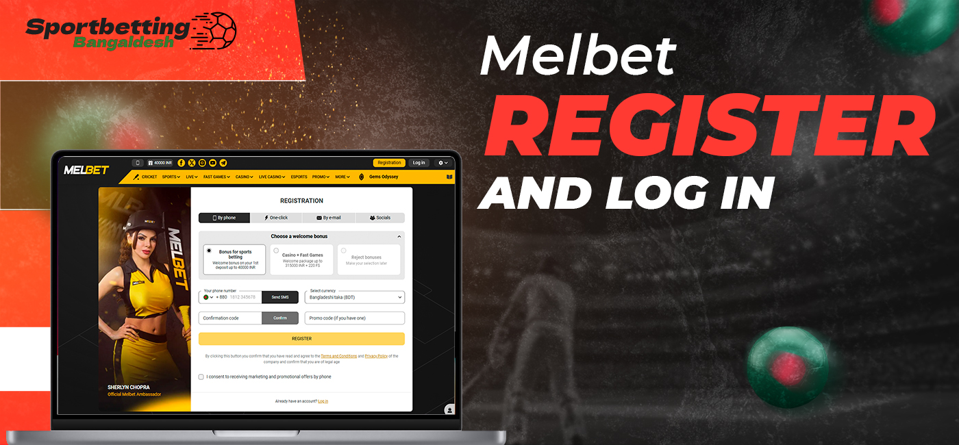 Registration and account login process at Melbet