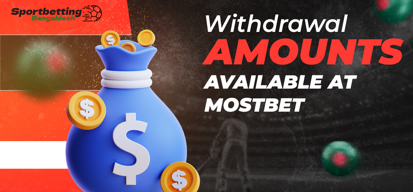 Amounts available for withdrawal from Mostbet Bangladesh