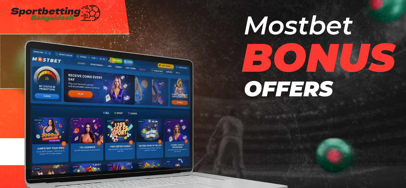Bonus offers from online platform Mostbet