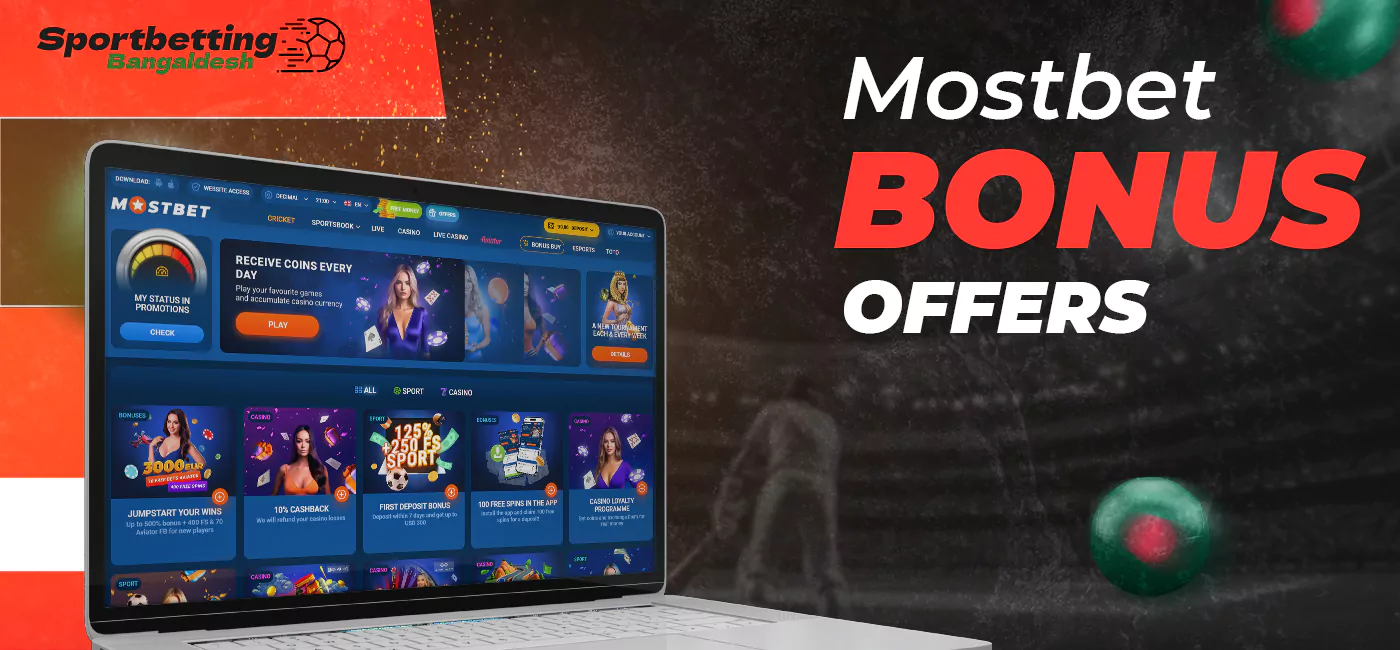 Bonus offers from online platform Mostbet