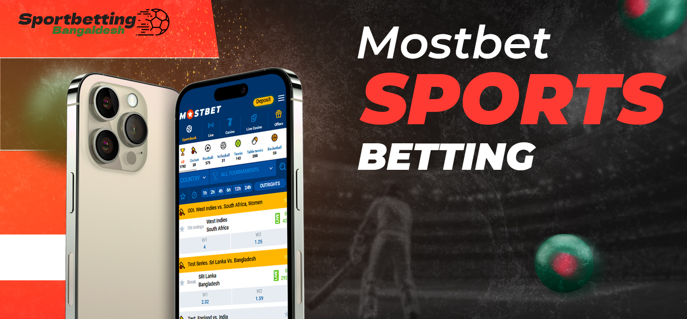 Sports betting available at Mostbet Bangladesh