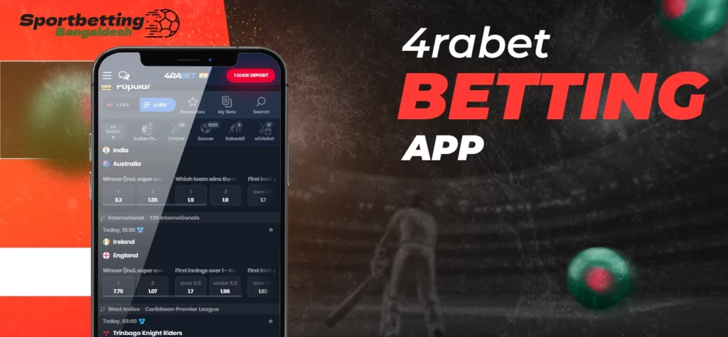 4rabet mobile app and its main features in Bangladesh