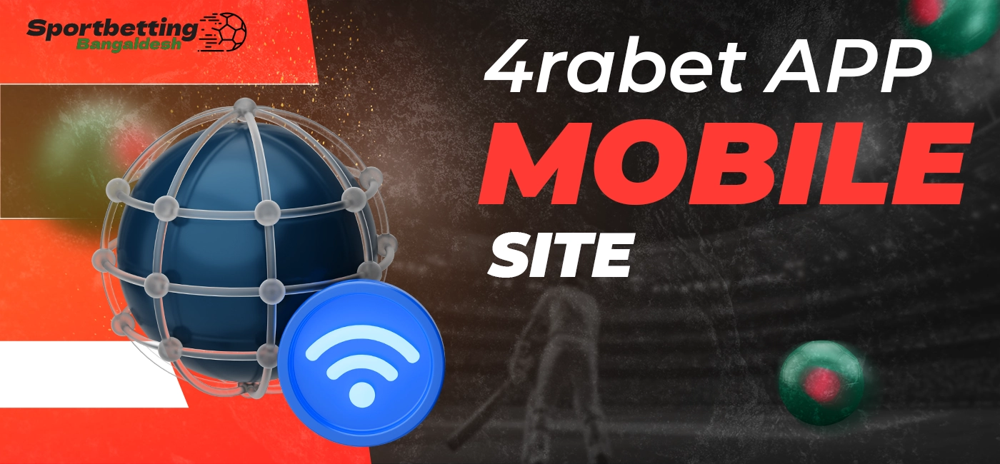 4rabet mobile site with main available sections