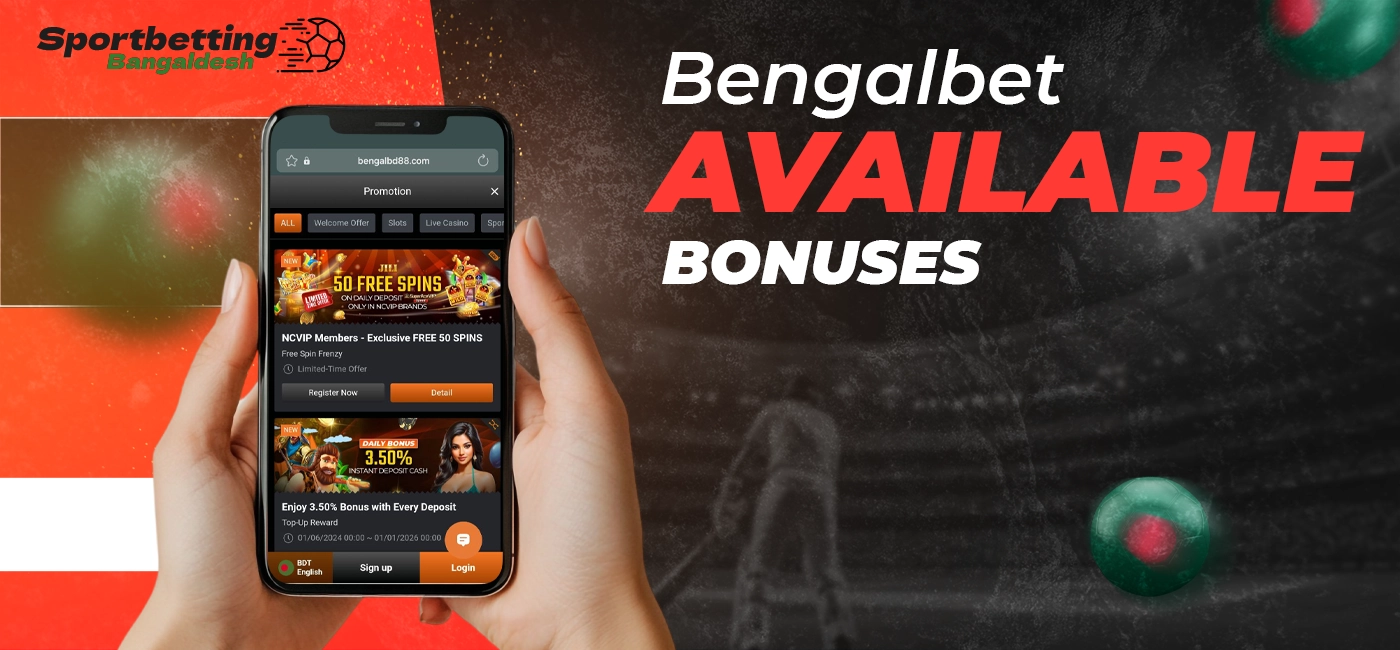 Player bonuses at Bengalbet available in Bangladesh 2025