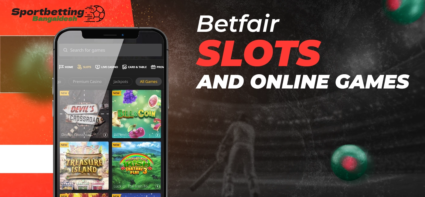 Betfair slot machines and online slots available to players