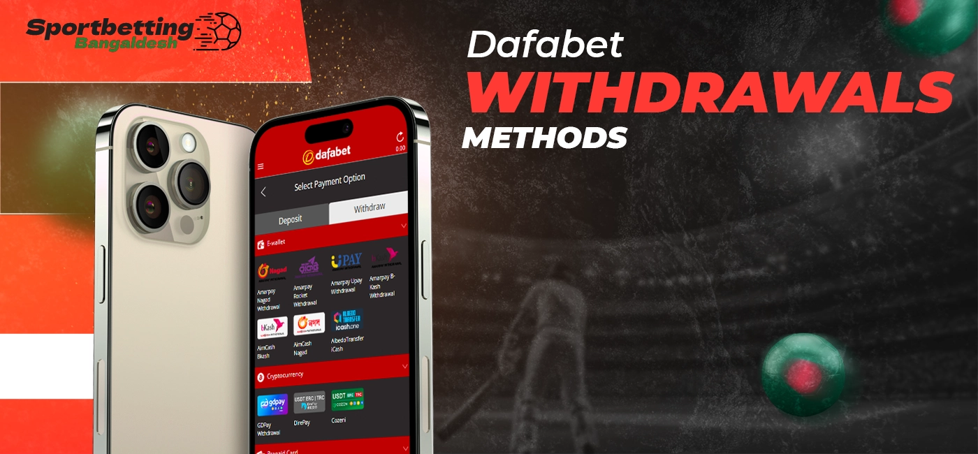 Withdrawal methods supported by Dafabet platform in Bangladesh in 2025