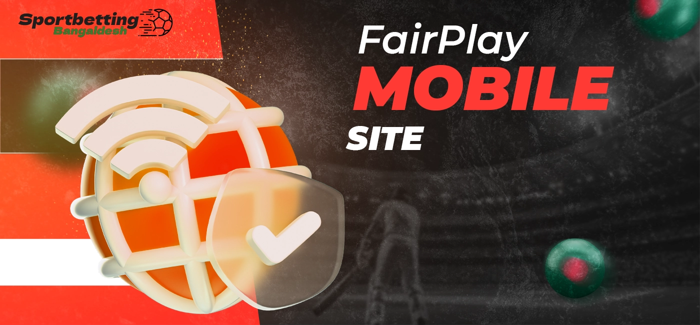 Mobile version of the FairPlay website with an overview of key features in Bangladesh