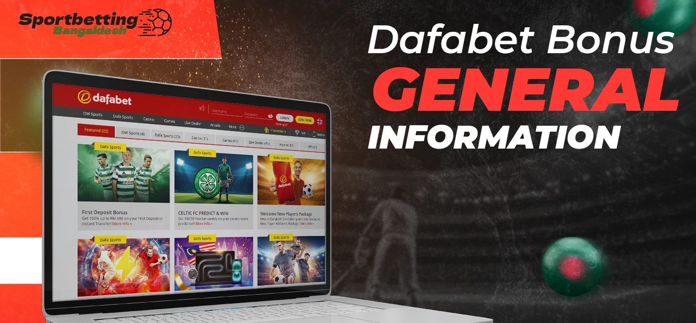General information about the various bonuses and promotions offered by Dafabet.