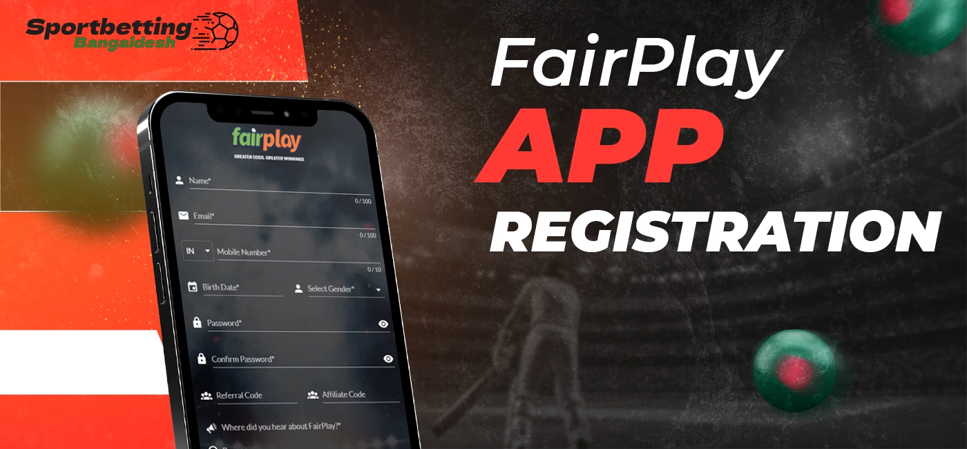 Fairplay account registration via the app in 2025