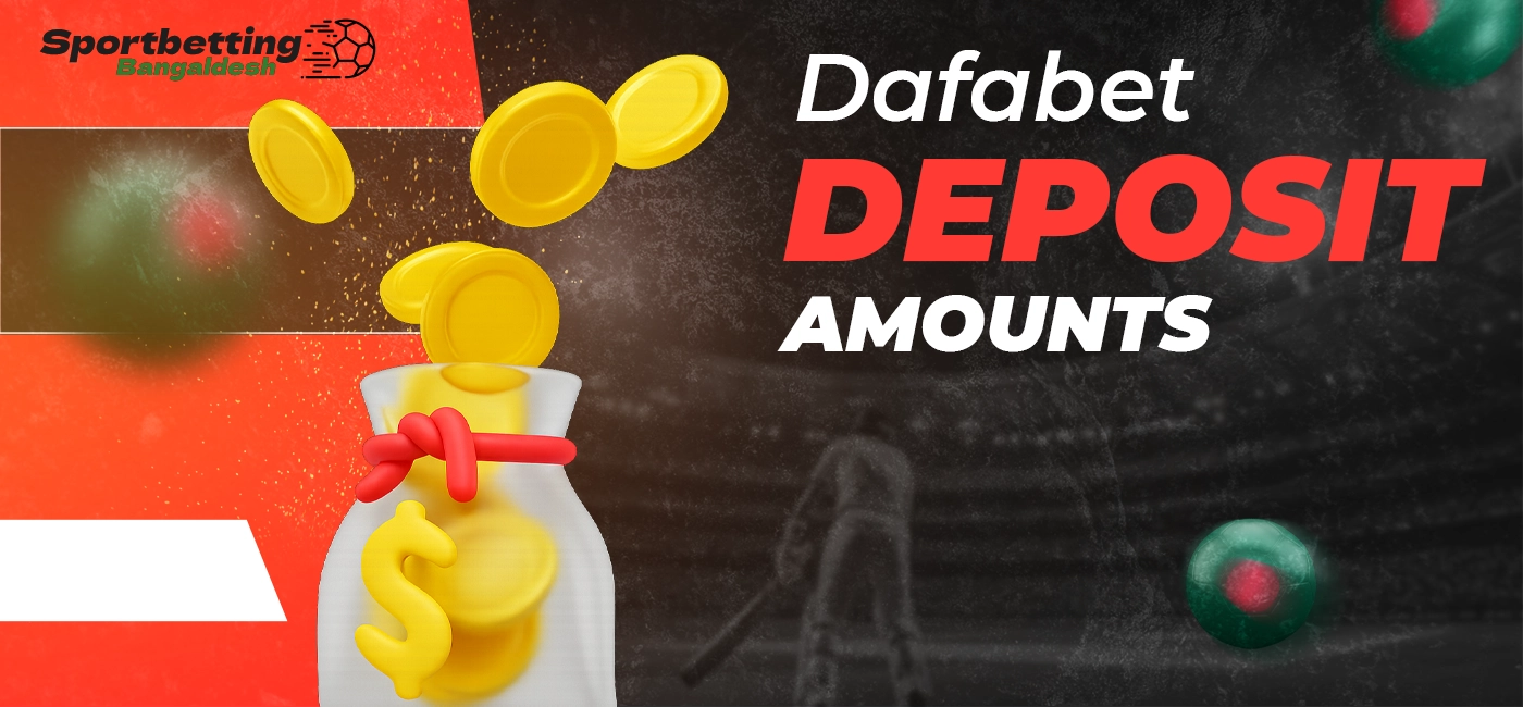 Minimum and maximum deposit amounts defined within the Dafabet system