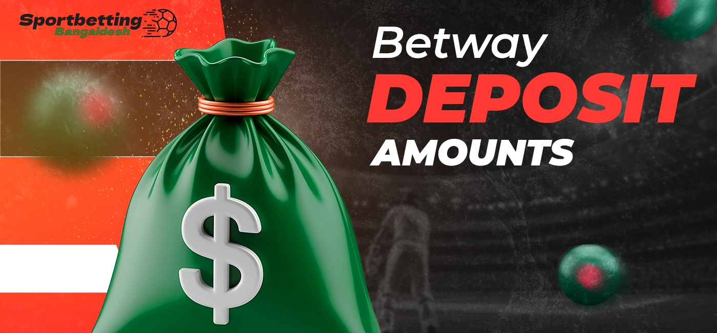 Minimum and maximum Betway deposit amounts set by the rules in 2025