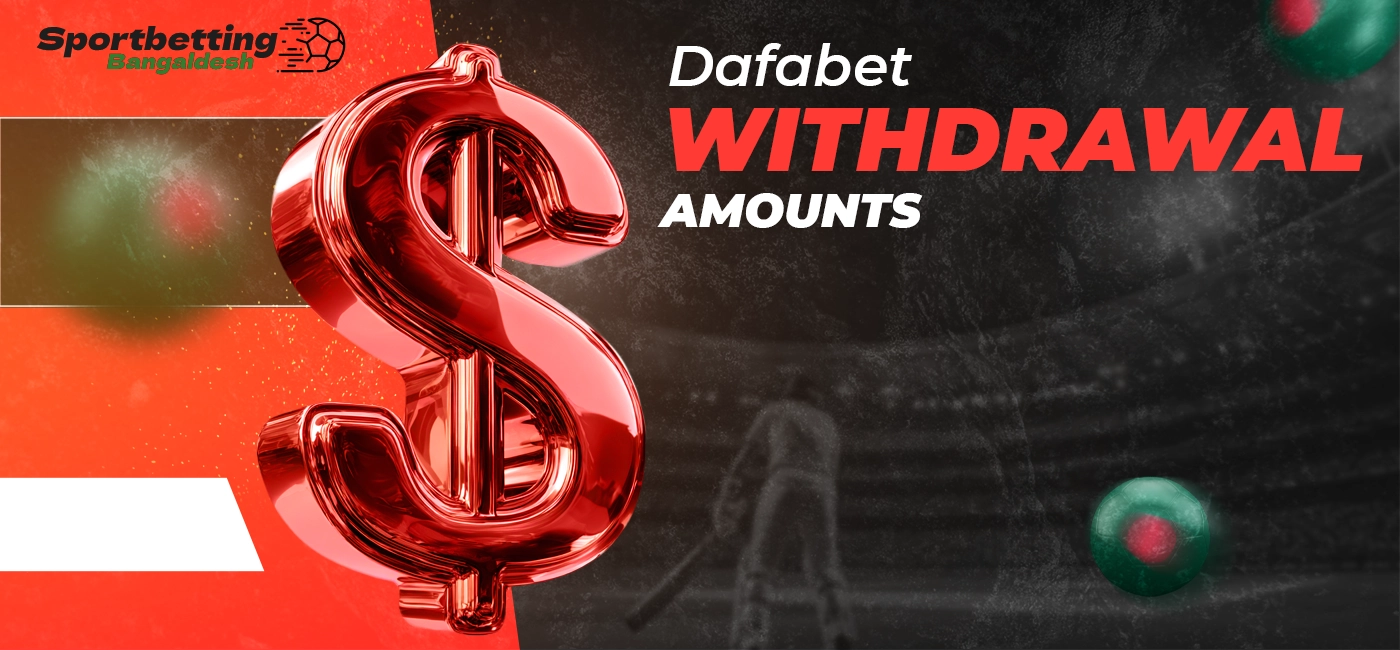 Minimum and maximum withdrawal amounts specified in Dafabet platform rules