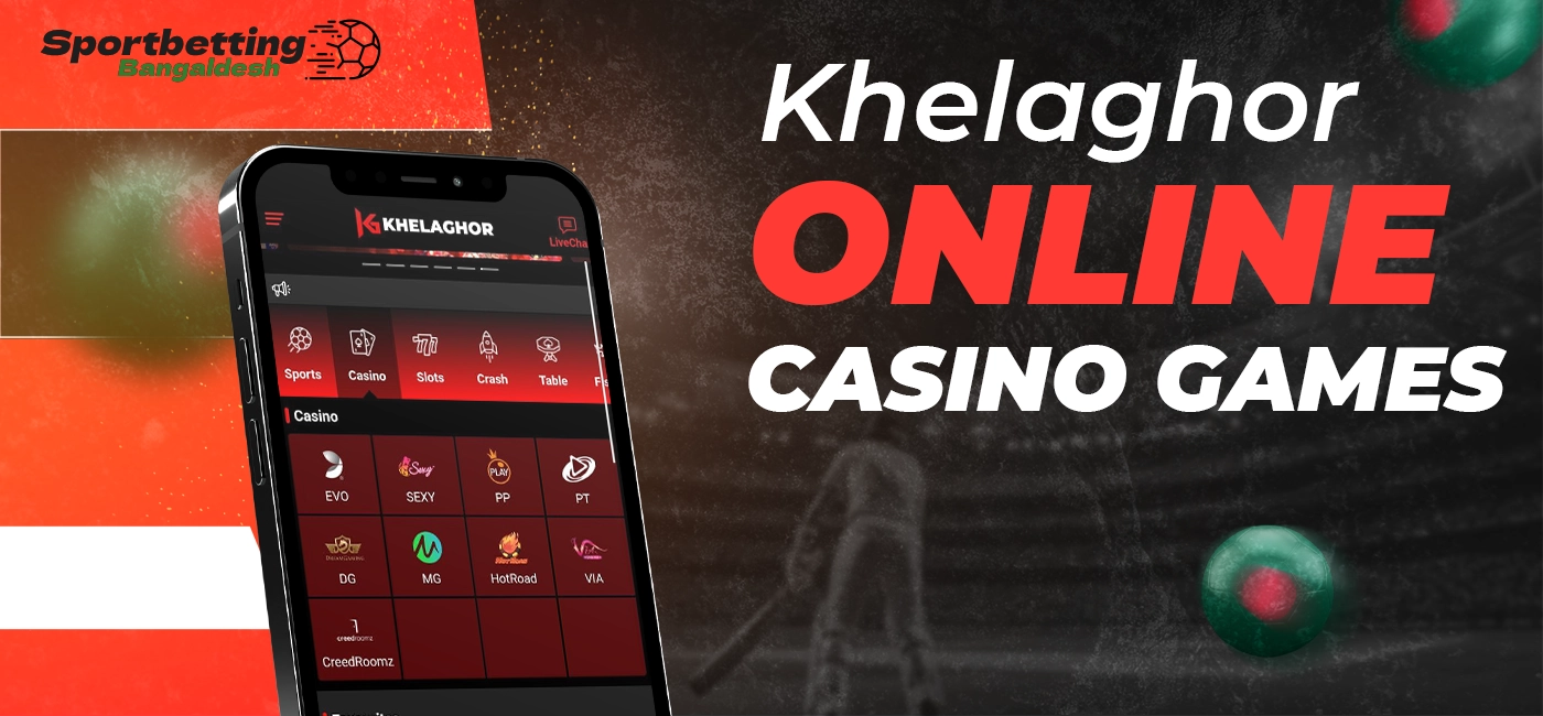 Online casino at Khelaghor, main categories of available games