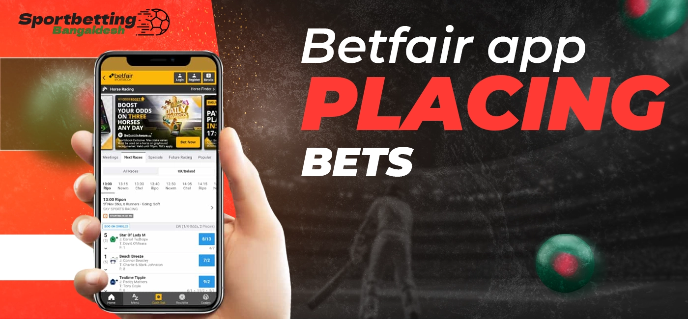 Place bets on more than 30 sports at Betfair