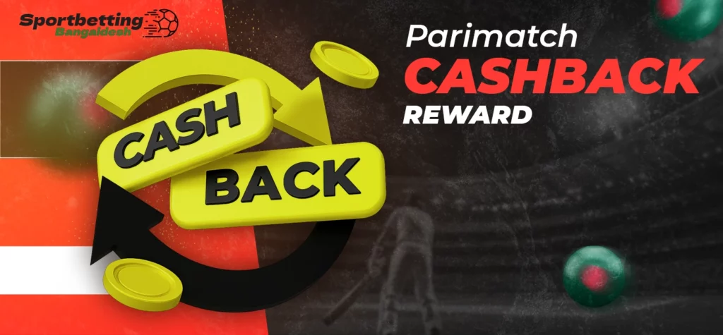 Cashback reward provided by Parimatch to active betting and casino players in Bangladesh 2025