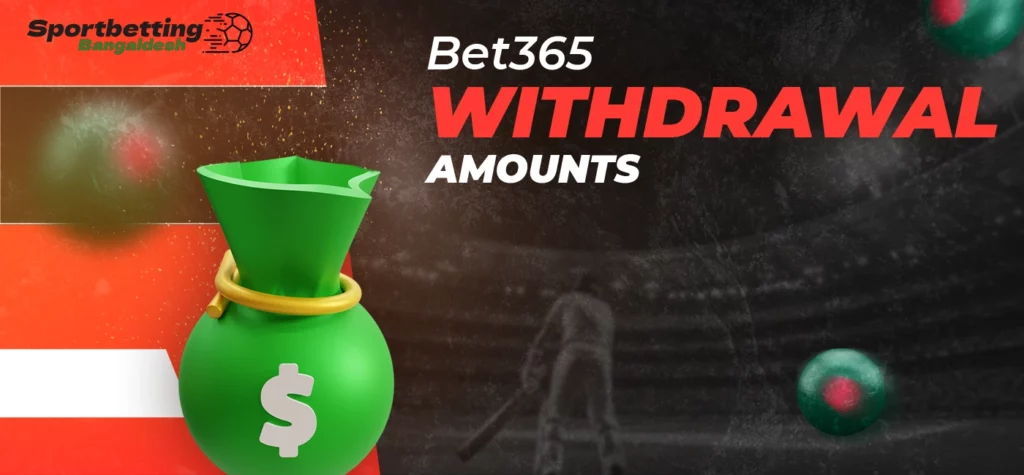 Minimum and maximum withdrawal amounts defined by Bet365 Bangladesh 2025